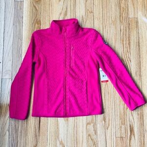 Reebok pink heart fleece jacket Size XS NEW!!!!!